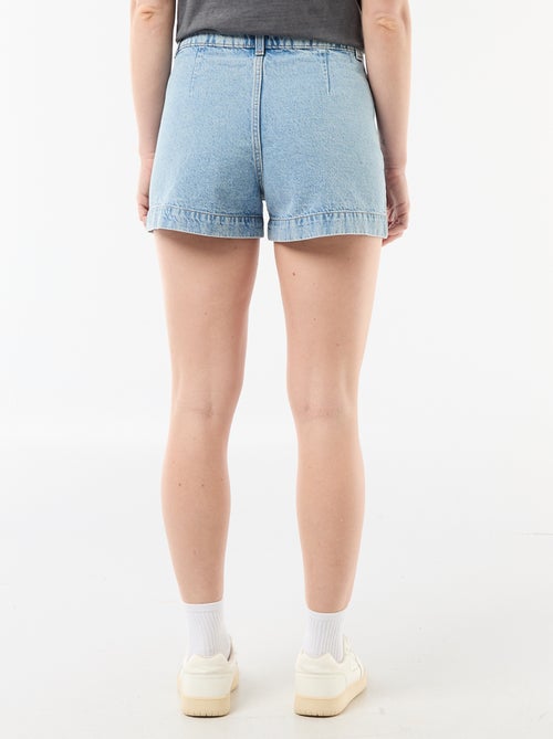 Pantalón corto vaquero con bolsillos trenzados - Kiabi