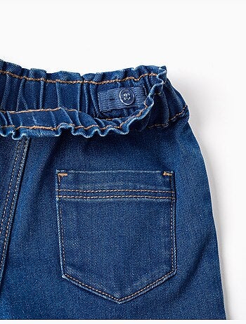 Pantalón corto vaquero con cintura elástica