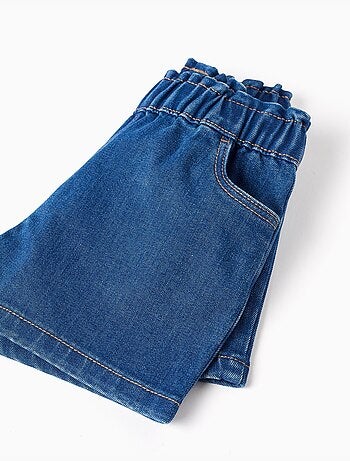 Pantalón corto vaquero con cintura elástica
