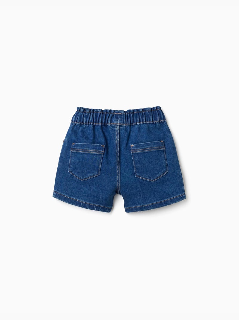 Pantalón corto vaquero con cintura elástica Azul Azul - Kiabi