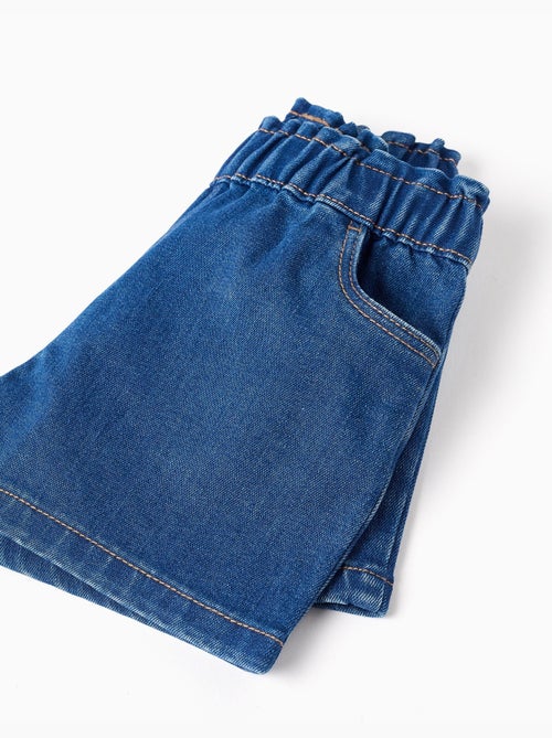 Pantalón corto vaquero con cintura elástica - Kiabi