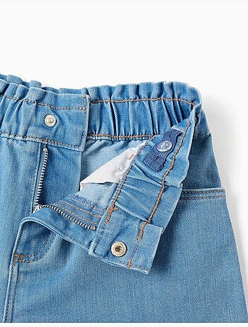 Pantalón corto vaquero con cintura elástica