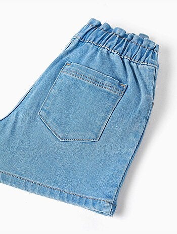 Pantalón corto vaquero con cintura elástica