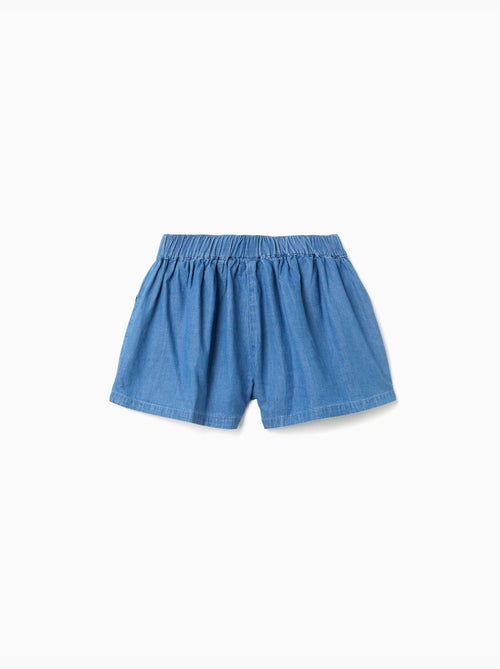 Pantalón corto vaquero con cintura elástica y bolsillos - Kiabi