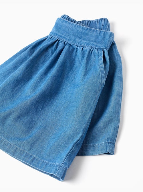 Pantalón corto vaquero con cintura elástica y bolsillos - Kiabi