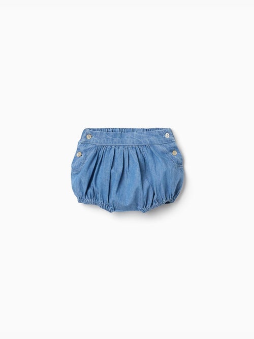 Pantalón corto vaquero con cintura y dobladillo elásticos - Kiabi