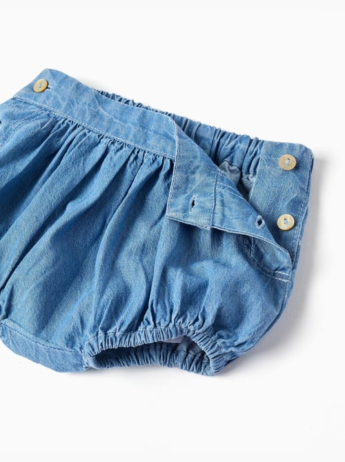 Pantalón corto vaquero con cintura y dobladillo elásticos - Kiabi