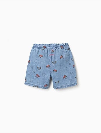 Pantalón corto vaquero con Minnie y cintura elástica