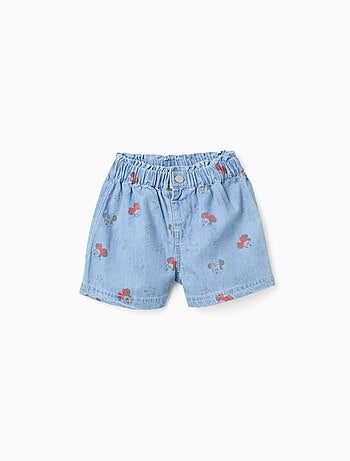 Pantalón corto vaquero con Minnie y cintura elástica