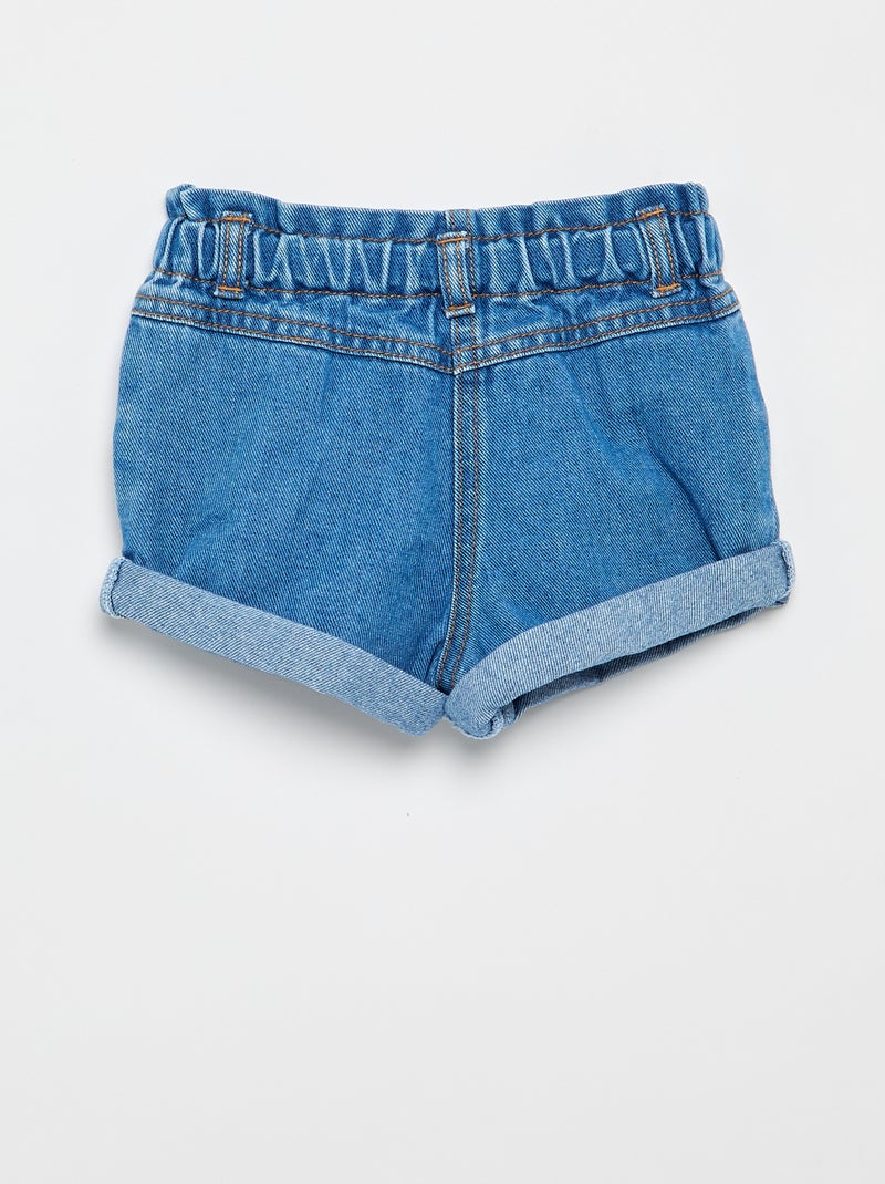 Pantalón corto vaquero con motivo de corazón Rojo - Kiabi