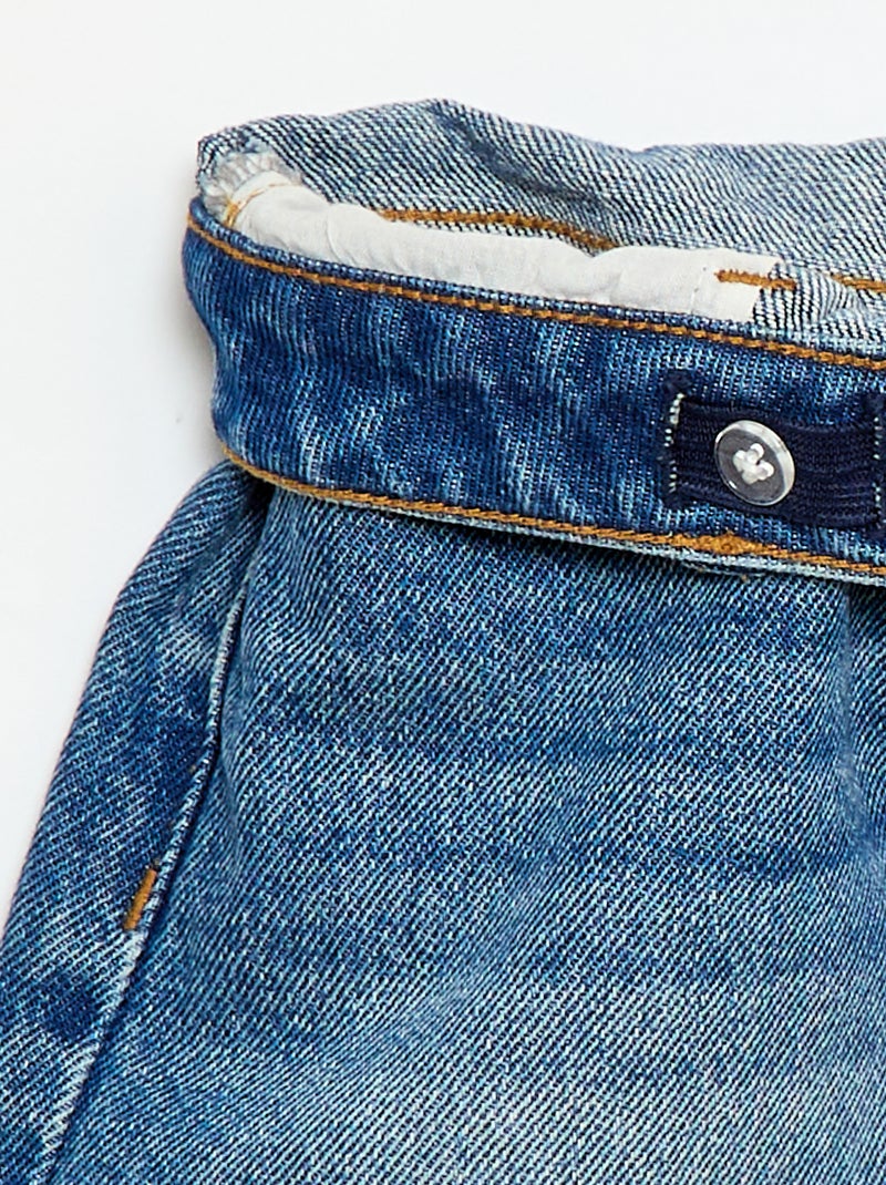 Pantalón corto vaquero de tiro alto Azul - Kiabi