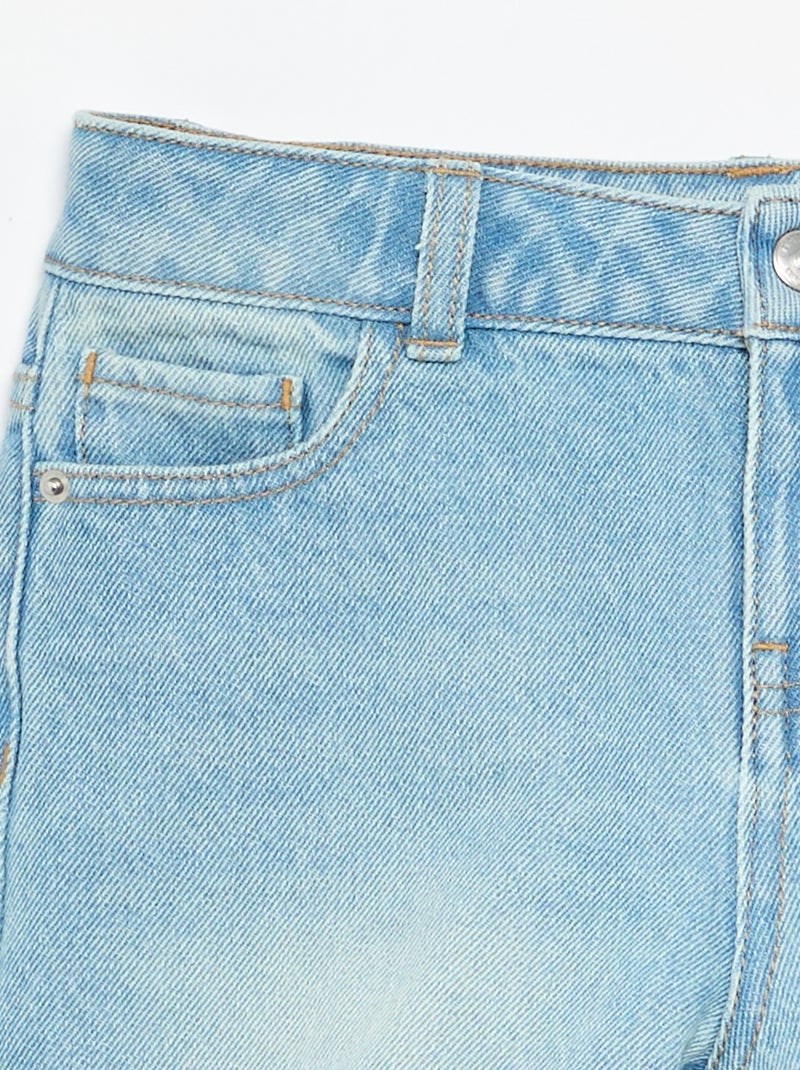 Pantalón corto vaquero de tiro alto Azul - Kiabi