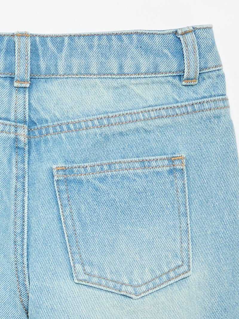 Pantalón corto vaquero de tiro alto Azul - Kiabi