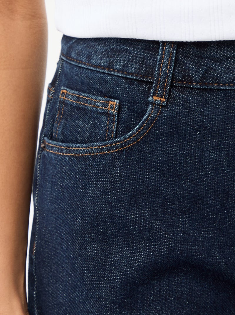 Pantalón corto vaquero de tiro alto Azul - Kiabi