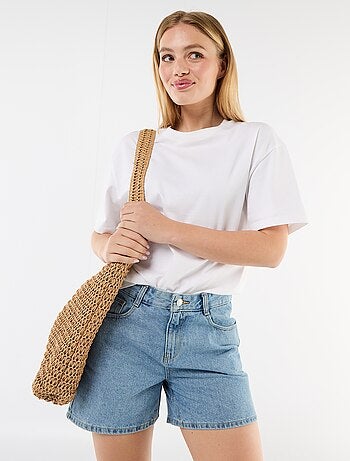 Pantalón corto vaquero de tiro alto