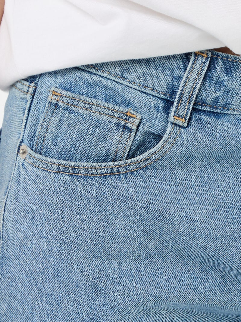 Pantalón corto vaquero de tiro alto Azul - Kiabi