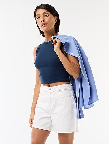 Pantalón corto vaquero de tiro alto