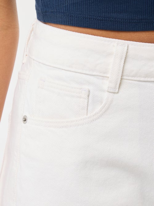 Pantalón corto vaquero de tiro alto - Kiabi