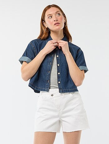 Pantalón corto vaquero de tiro alto