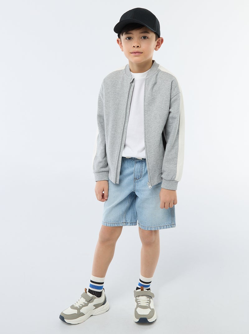 Pantalón corto vaquero elástico Azul - Kiabi