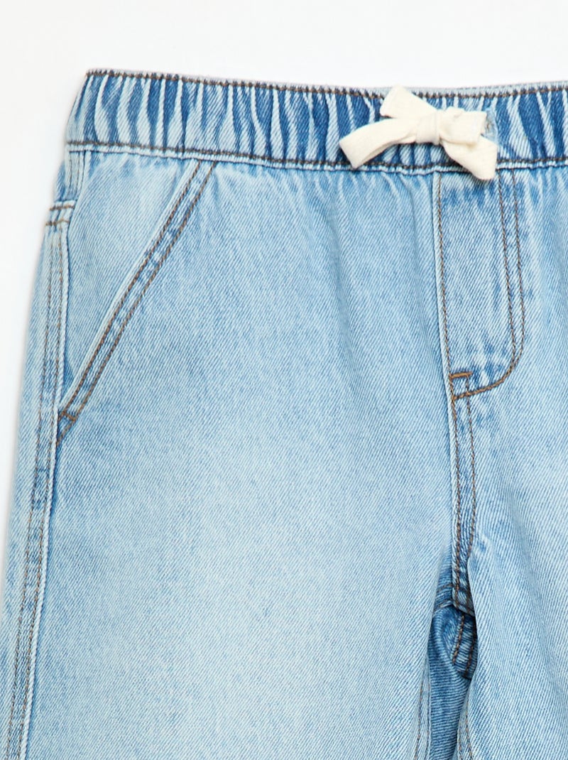 Pantalón corto vaquero elástico Azul - Kiabi
