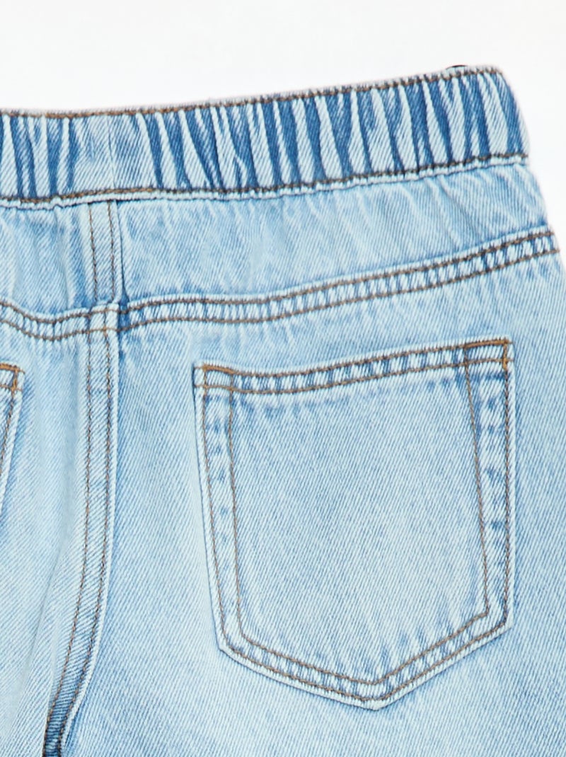 Pantalón corto vaquero elástico Azul - Kiabi