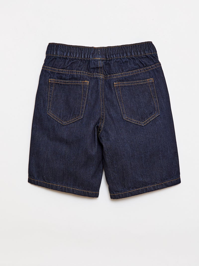 Pantalón corto vaquero elástico Azul - Kiabi