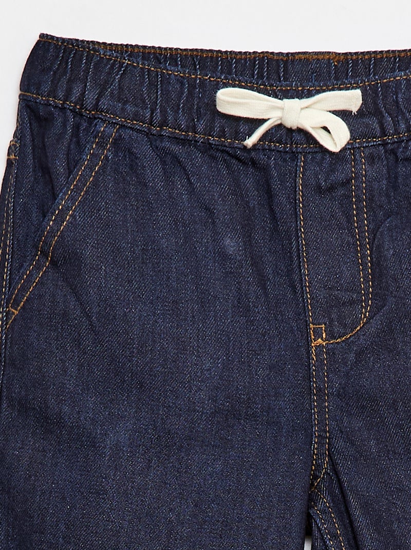 Pantalón corto vaquero elástico Azul - Kiabi
