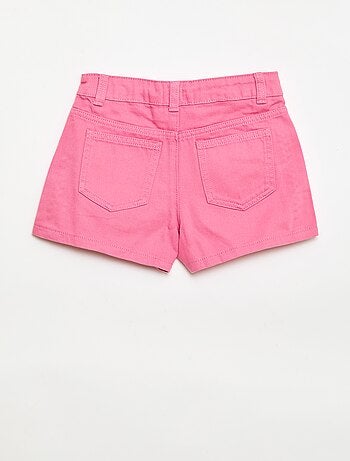 Pantalón corto vaquero liso con 5 bolsillos