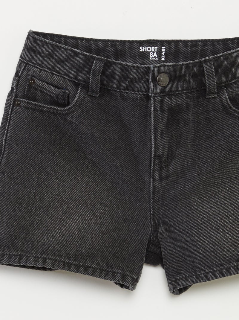 Pantalón corto vaquero NEGRO - Kiabi