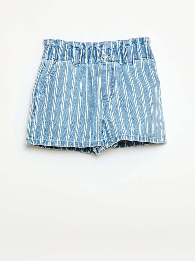 Pantalón corto vaquero paper bag Azul - Kiabi