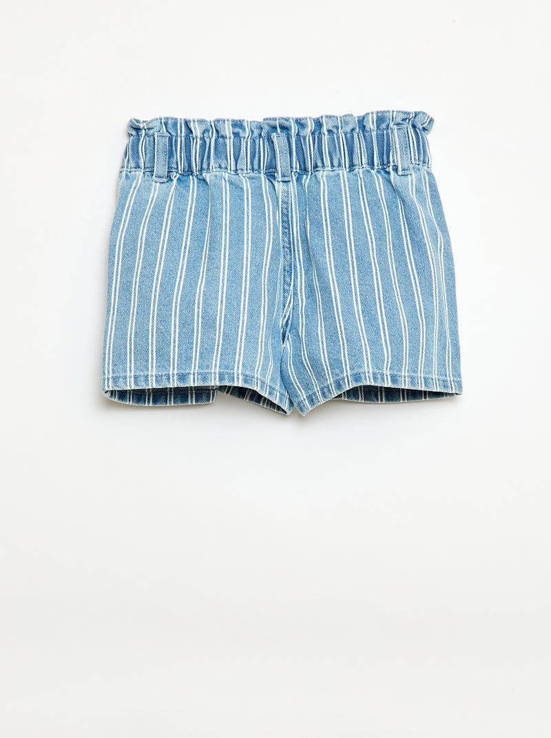 Pantalón corto vaquero paper bag Azul - Kiabi