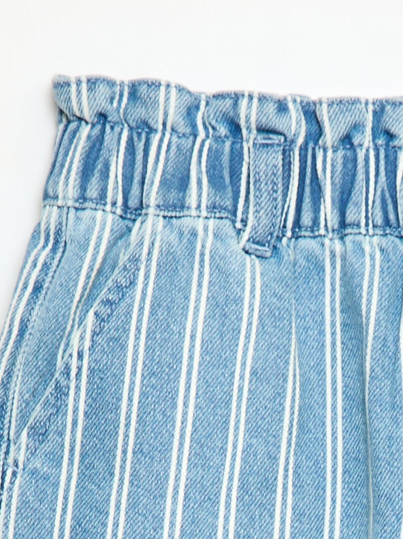 Pantalón corto vaquero paper bag Azul - Kiabi