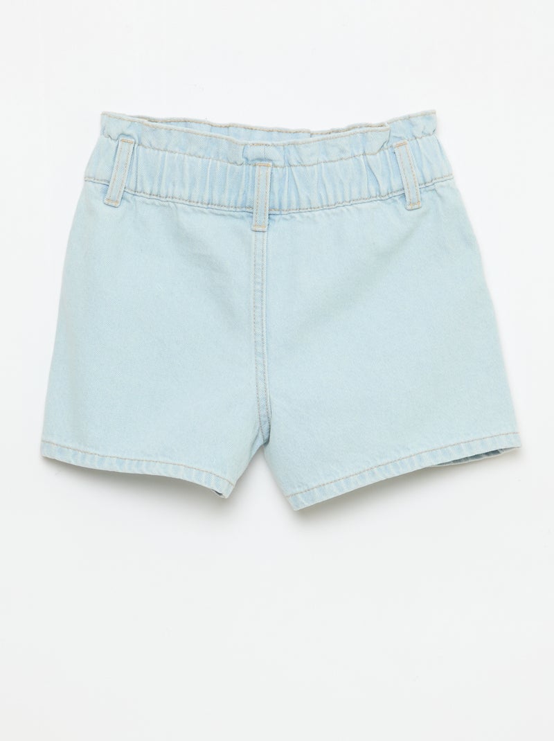 Pantalón corto vaquero paper bag Azul - Kiabi