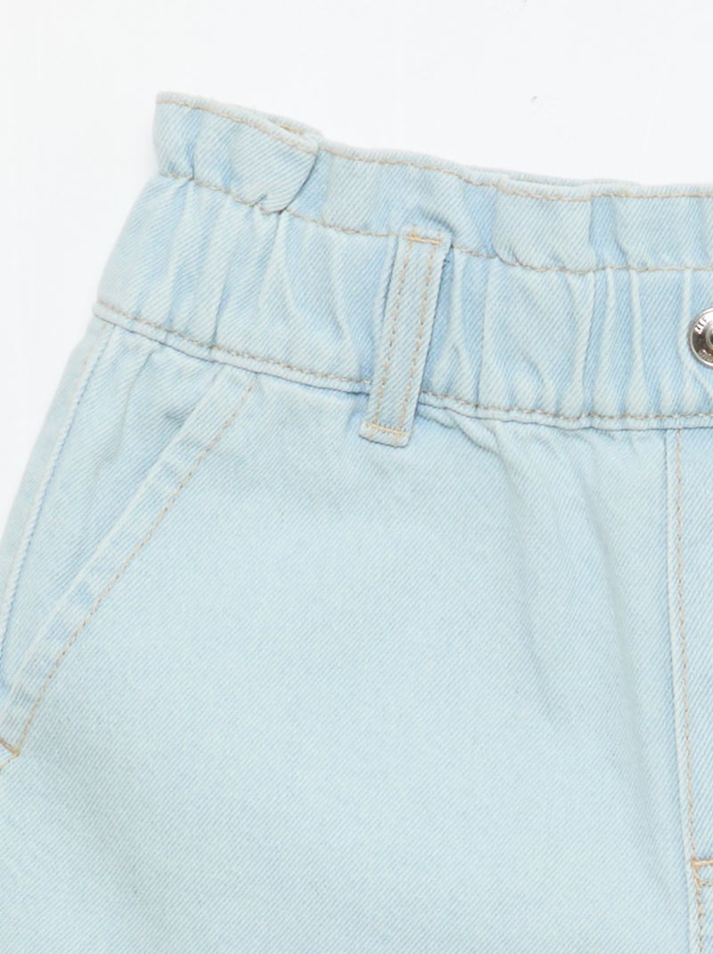 Pantalón corto vaquero paper bag Azul - Kiabi