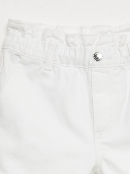 Pantalón corto vaquero paper bag - Kiabi