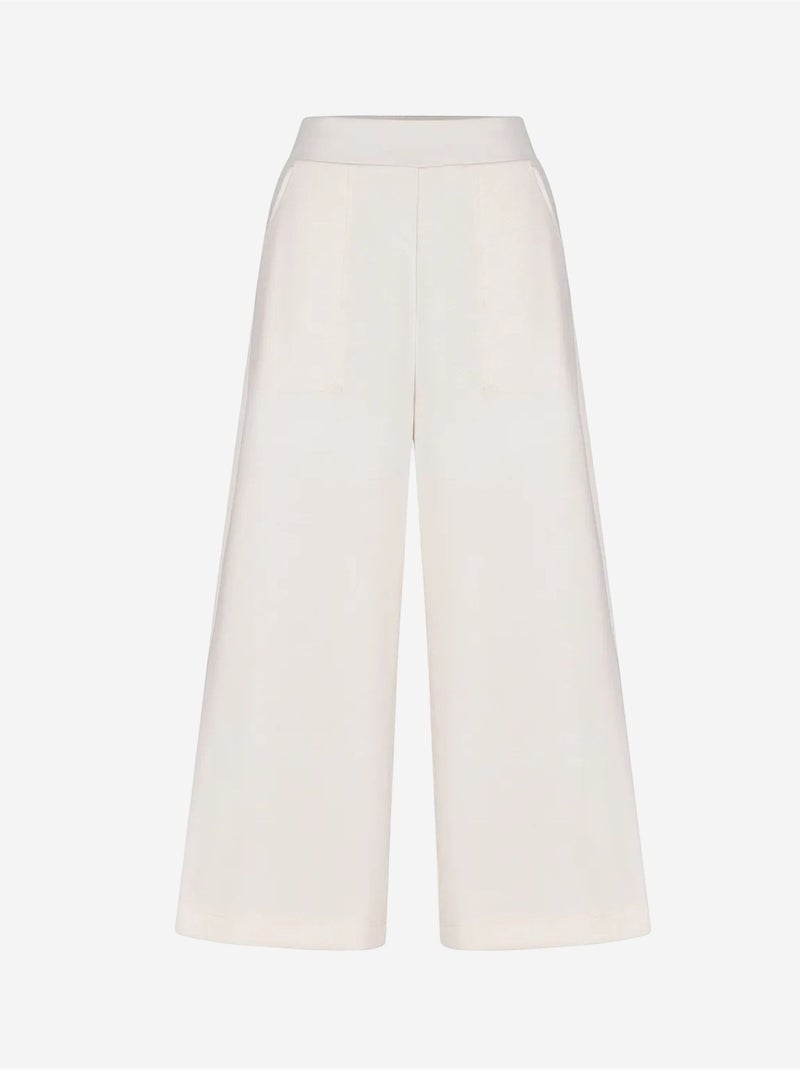 Pantalón crop de modal de tiro alto penti Blanco roto - Kiabi