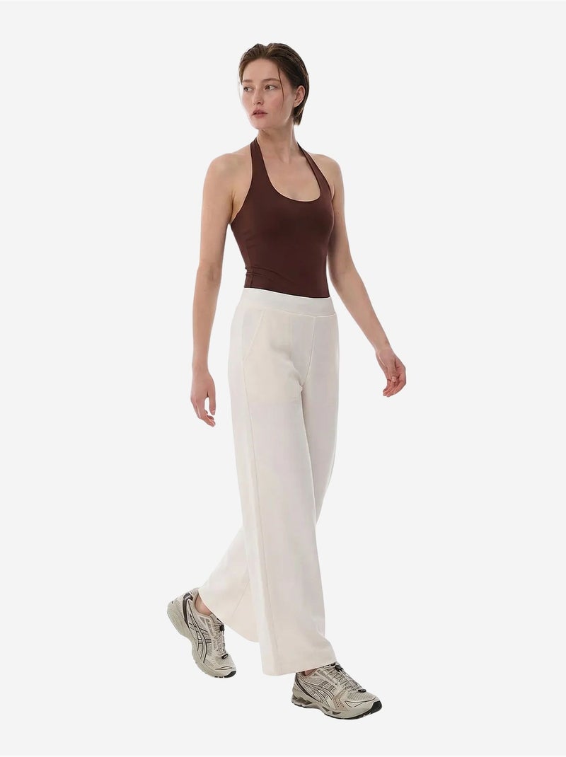 Pantalón crop de modal de tiro alto penti Blanco roto - Kiabi