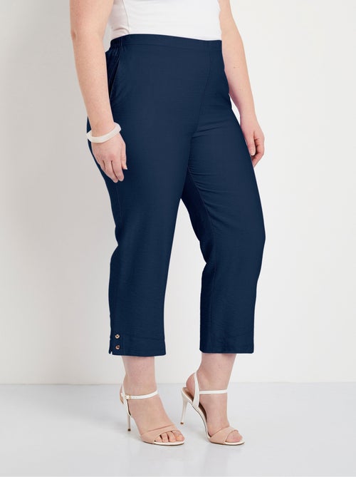 Pantalón cropped ancho cintura semielástica - Afibel - Kiabi