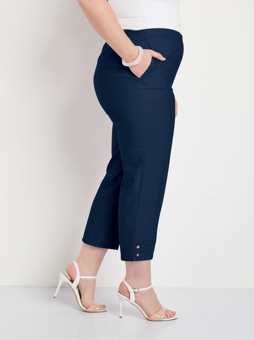 Pantalón cropped ancho cintura semielástica - Afibel - Kiabi