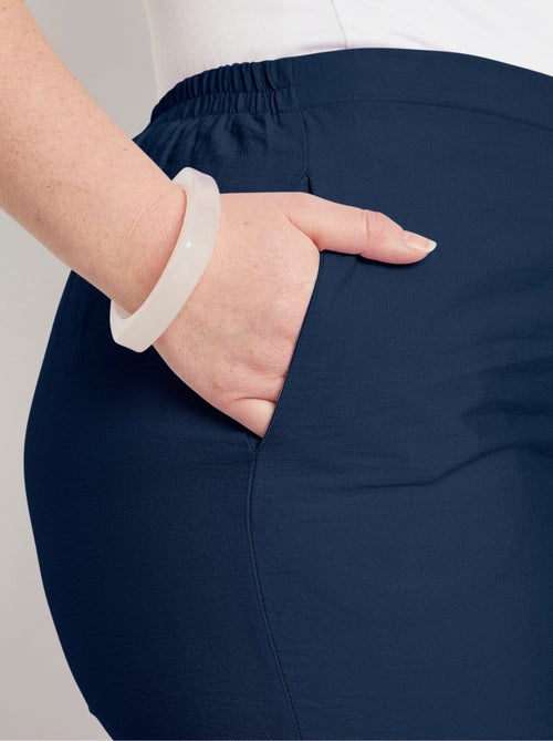 Pantalón cropped ancho cintura semielástica - Afibel - Kiabi