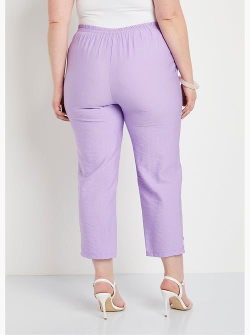 Pantalón cropped ancho cintura semielástica - Afibel - Kiabi