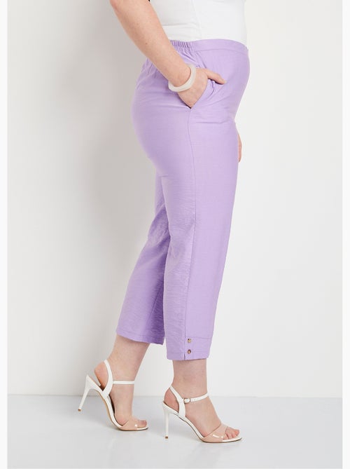 Pantalón cropped ancho cintura semielástica - Afibel - Kiabi