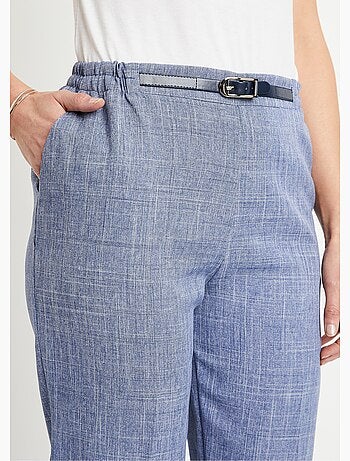 Pantalón cropped con cinturilla semielástica - Afibel