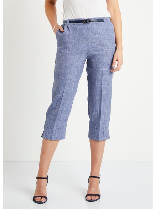 Pantalón cropped con cinturilla semielástica - Afibel - Kiabi