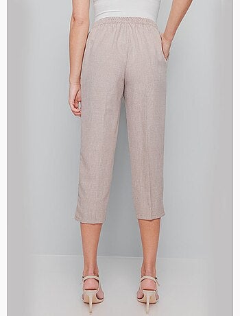 Pantalón cropped con cinturilla semielástica - Afibel