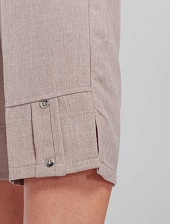 Pantalón cropped con cinturilla semielástica - Afibel