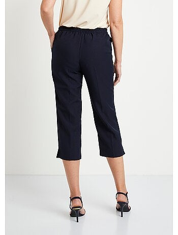 Pantalón cropped con cinturilla semielástica