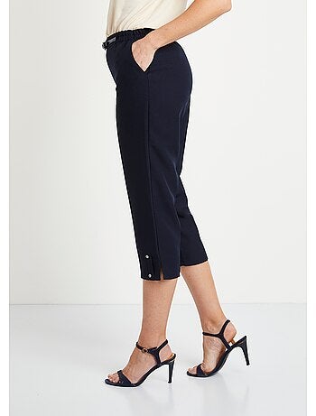 Pantalón cropped con cinturilla semielástica