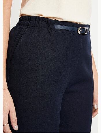 Pantalón cropped con cinturilla semielástica